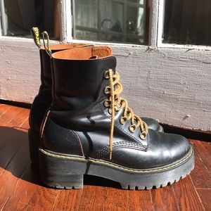 Heavy duty heeled combat boots